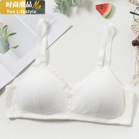 YUNWUXIN日系棉内衣女无钢圈薄款青春期发育期学生高中少女文胸小胸罩夏胸罩
