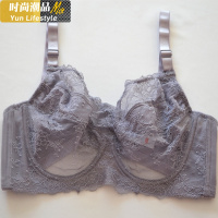 YUNWUXIN女超薄款乳罩大码加大加肥罩杯性感蕾丝防走光内衣文胸胖妞胸罩胸罩