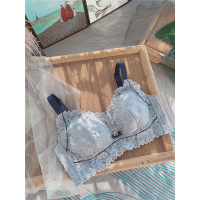 YUNWUXINlove衫显瘦文胸无钢圈罩杯大胸显小无海绵透气薄款收副乳内衣女胸罩