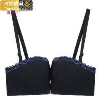 YUNWUXIN 前扣软钢圈婚纱礼服文胸1/2半杯 小胸聚拢性感蕾丝女内衣胸罩