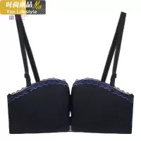 YUNWUXIN 前扣软钢圈婚纱礼服文胸1/2半杯 小胸聚拢性感蕾丝女内衣胸罩