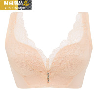 YUNWUXIN胸无钢圈收副乳聚拢内衣女 性感蕾丝文胸大胸显小薄款胸罩胸罩