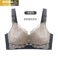 YUNWUXIN新款无钢圈内衣女大胸显小文胸薄款乳胶调整型聚拢胸罩胸罩