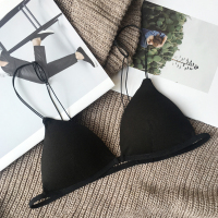 YUNWUXIN性感不凸点前扣美背露背棉三角杯少女细带胸罩薄款无钢圈文胸胸罩