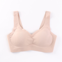 YUNWUXIN乳胶内衣女加厚超厚文胸平胸显大无钢圈侧收上托聚拢排扣胸罩胸罩