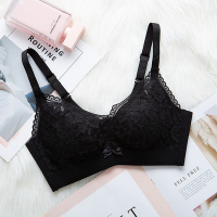 YUNWUXIN亲亲棉无钢圈性感蕾丝内衣少女士薄杯聚拢文胸调整型加厚款小胸罩胸罩