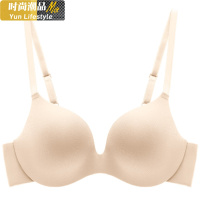YUNWUXIN文胸小胸聚拢无钢圈内衣女厚杯光面性感简约日系细带加厚胸罩胸罩