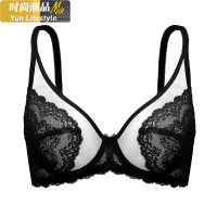YUNWUXIN遐大胸显小罩杯超薄文胸 性感蕾丝大码胸罩无海绵薄款内衣女胸罩