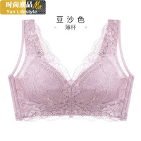 YUNWUXIN新款蕾丝美背薄款大胸显小内衣女无钢圈文胸收副乳胸罩胸罩