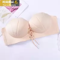 YUNWUXIN无带文胸聚拢防滑无肩带内衣女上托加厚小胸婚纱抹胸美背隐形胸贴抹胸