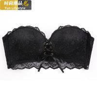 YUNWUXIN无肩带内衣女聚拢防滑抹胸式隐形文胸贴大胸显小薄款婚纱礼服专用抹胸