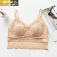 YUNWUXIN丽维春夏性感蕾丝v领镂空抹胸防走光无钢圈内衣带胸垫文胸9009抹胸