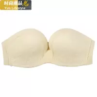 YUNWUXIN婚纱礼服文胸无肩带隐形聚拢防滑内衣女无钢圈薄款新娘抹胸式胸罩抹胸