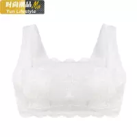 YUNWUXIN超薄无钢圈抹胸式文胸大胸显小防走光胸罩宽肩带裹胸夏季蕾丝内衣抹胸