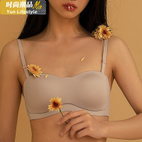 YUNWUXIN恋爱诊断书]无钢圈内衣防滑聚拢无肩带上托一片式抹胸美背文胸抹胸