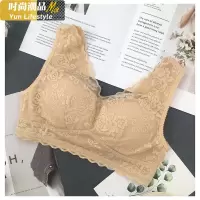 YUNWUXIN古妃5501睡眠文胸女蕾丝性感氧护聚拢抹胸无钢圈舒适透气内衣裹胸抹胸
