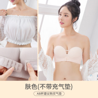 YUNWUXIN无肩带文胸聚拢防滑小胸加厚裹抹胸式大胸薄款隐形内衣女礼服美背抹胸
