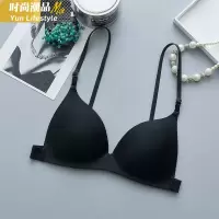 YUNWUXIN黑色少女小胸文胸美背防走光裹胸细带打底内衣聚拢无钢圈性感抹胸抹胸