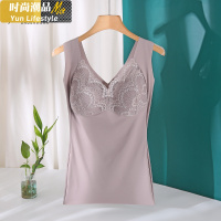 YUNWUXIN背心胸罩一体式内衣女薄款无钢圈舒适打底美背背心式文胸长款吊带