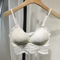 YUNWUXIN蕾丝裹胸抹胸女无钢圈内衣小胸美背聚拢文胸性感打底小吊背心夏季吊带