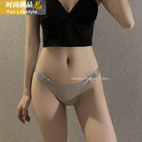 YUNWUXIN『Hottie』一秒性感 欧美字母水钻内裤运动提臀低腰舒适细带T裤内裤