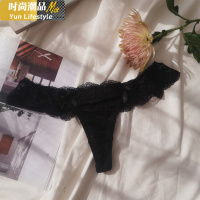 YUNWUXIN性感括弧臀蕾丝丁字裤管阿姨十点半E-017甜美蝴蝶结内裤网纱T裤女内裤