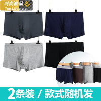 YUNWUXIN港莎男士内裤男透气竹纤维薄款U凸太空舱内裤四季平角裤头男短裤内裤
