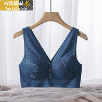 YUNWUXIN琐思大码胖mm内衣女无钢圈薄款大胸显小背心式收副乳美背文胸胸罩吊带