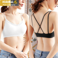 YUNWUXIN美背内衣女无钢圈小胸聚拢性感一体背心夏季薄款吊带抹胸式文胸罩吊带