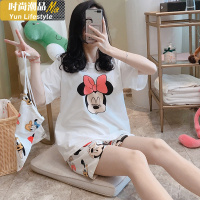 YUNWUXIN很仙减龄布袋睡衣女夏季短袖韩版休闲宽松学生春秋薄款家居服套装睡衣
