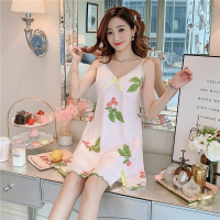 YUNWUXIN私房睡衣甜美可爱女棉吊带睡裙夏季诱惑带胸垫家居服睡衣