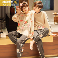 YUNWUXIN情侣睡衣女春秋季卡通可爱男士家居服网红可外穿两件套装秋冬新款睡衣