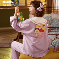 YUNWUXI居服女可外穿休闲春秋季薄款长裤长袖睡衣女可爱卡通学生两件套睡衣
