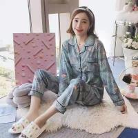 YUNWUXIN卓贝萱秋季睡衣女春秋时尚长袖长裤可外穿休闲两件套家居服睡衣