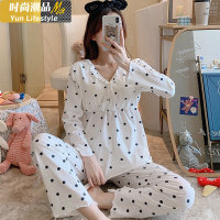 YUNWUXIN春秋冬月子服棉产后长袖睡衣孕妇家居服秋衣秋裤套装舒适保暖11睡衣