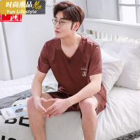 YUNWUXIN男士睡衣夏季薄款套头韩版冰青年夏天学生短袖短裤套装家居服睡衣