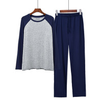 YUNWUXIN男士莫代尔家居服长袖长裤套装睡衣男春秋套头休闲睡衣男睡衣