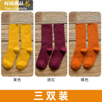 YUNWUXIN3双装堆堆袜女秋冬季潮个性袜子女中筒袜韩国韩版学院风日系长袜袜子