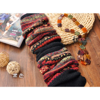 YUNWUXIN秋冬加厚型波西米亚民族风袜套女过膝护腿袜护膝靴套踩脚裤堆堆袜袜子