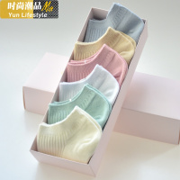 YUNWUXIN袜子女短袜浅口棉韩国可爱日系棉袜夏季薄款低帮船袜女士袜子潮袜子