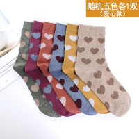 YUNWUXIN妈妈袜子中老年人棉中筒绣花袜子女老人春秋棉袜奶奶袜秋冬棉袜子