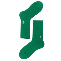 YUNWUXIN靴下物袜子女中筒袜春秋款卡通刺绣黑色棉袜韩版学生情侣长袜子男袜子