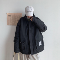 BaLuoShang胖胖哥棉衣男冬季宽松工装棉服加厚上衣韩版休闲胖子外套棉衣
