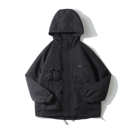 BaLuoShangGBOY纯色工装棉服男冬季加厚保暖棉衣宽松立体多口袋棉袄上衣外套棉衣