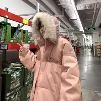 BaLuoShang@ 秋冬季皮棉衣毛领潮流加厚棉服2020新款棉袄潮牌外套棉衣
