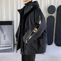 BaLuoShang小熊工装棉衣男冬季加厚学生韩版宽松连帽棉服潮流百搭休闲外套潮棉衣