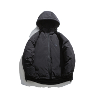 BaLuoShangGBOY日系复古纯色棉衣男冬季加厚保暖棉袄基础款连帽棉服棉衣