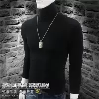 BaLuoShang男士高领打底衫长袖T恤 纯色修紧身秋衣体恤上衣紧身衣服秋冬毛衣
