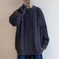 BaLuoShang男士毛衣韩版潮流宽松纯色套头衫秋冬新款港风休闲学生帅气针织衫毛衣