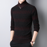 BaLuoShang半高领毛衣男韩版加厚潮流时尚中领打底针织衫个性立领秋季线衣服毛衣